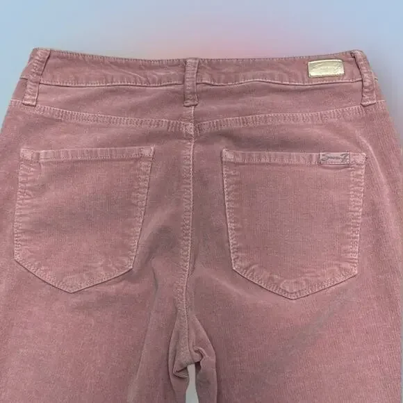 SEVEN7 Women’s 8 Dusty Pink ULTRA HIGH RISE Corduroy Jeans - Picture 2 of 5